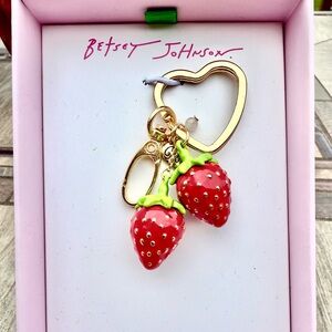 NWT! Betsey Johnson Red Strawberry Key Holder